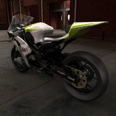 3D Model of 2009 Honda SuperBike - 3D Render 3